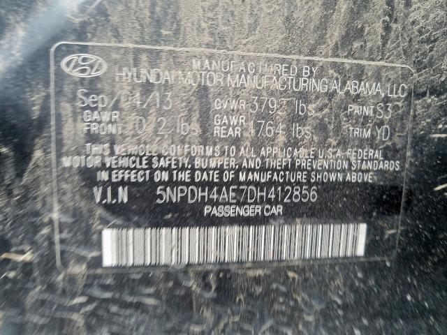 Photo 9 VIN: 5NPDH4AE7DH412856 - HYUNDAI ELANTRA GL 