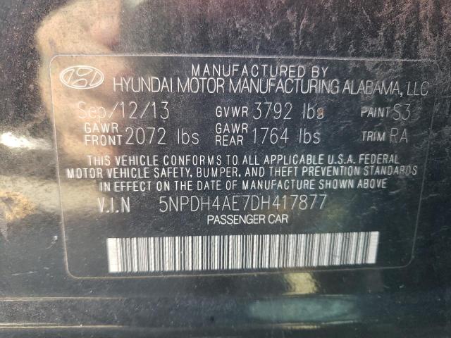 Photo 11 VIN: 5NPDH4AE7DH417877 - HYUNDAI ELANTRA GL 