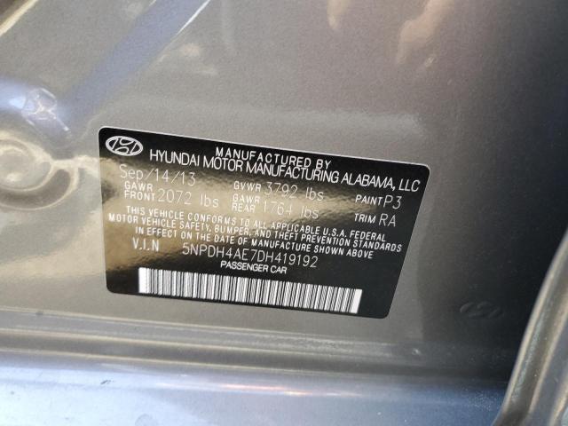 Photo 9 VIN: 5NPDH4AE7DH419192 - HYUNDAI ELANTRA 