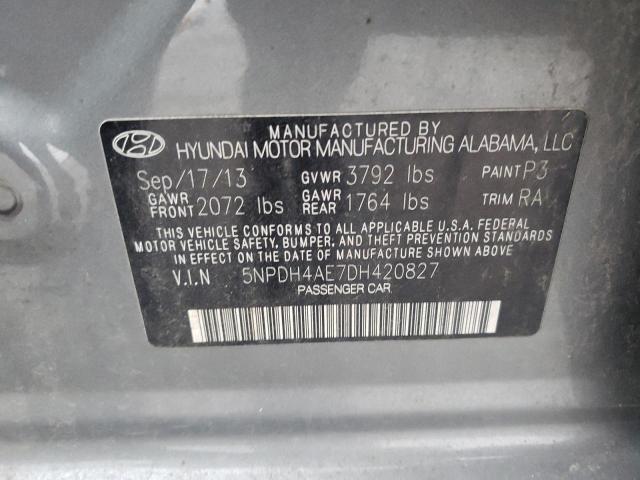 Photo 11 VIN: 5NPDH4AE7DH420827 - HYUNDAI ELANTRA 