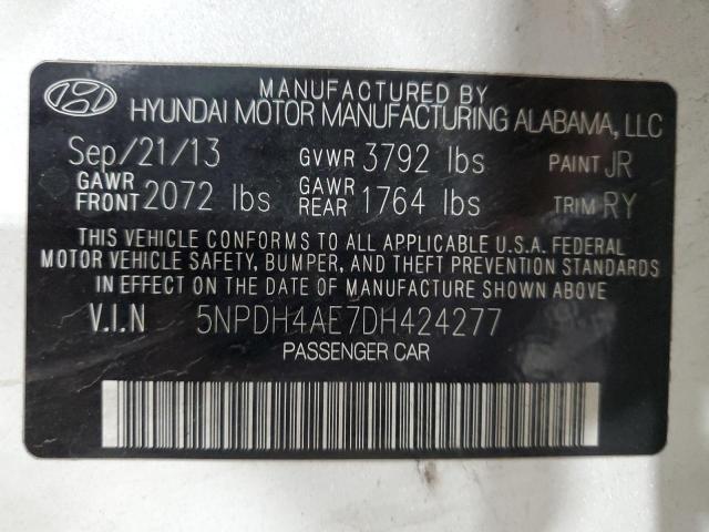 Photo 12 VIN: 5NPDH4AE7DH424277 - HYUNDAI ELANTRA GL 