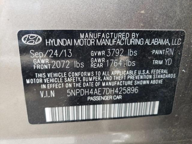 Photo 11 VIN: 5NPDH4AE7DH425896 - HYUNDAI ELANTRA GL 