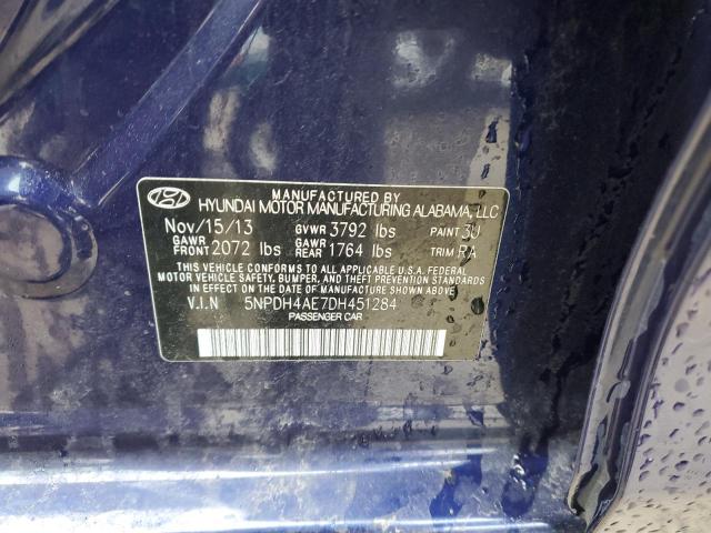 Photo 11 VIN: 5NPDH4AE7DH451284 - HYUNDAI ELANTRA GL 