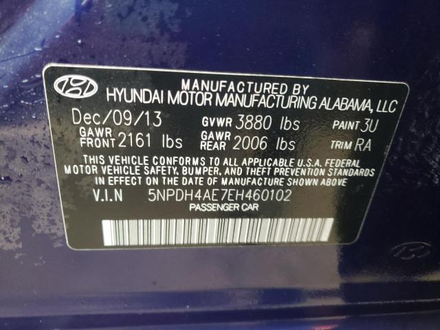 Photo 11 VIN: 5NPDH4AE7EH460102 - HYUNDAI ELANTRA SE 