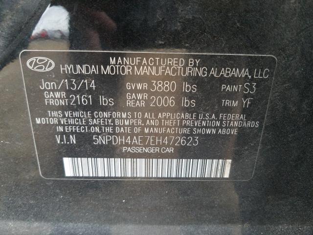 Photo 9 VIN: 5NPDH4AE7EH472623 - HYUNDAI ELANTRA SE 