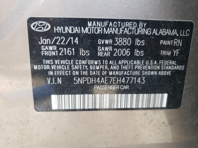 Photo 9 VIN: 5NPDH4AE7EH477143 - HYUNDAI ELANTRA SE 