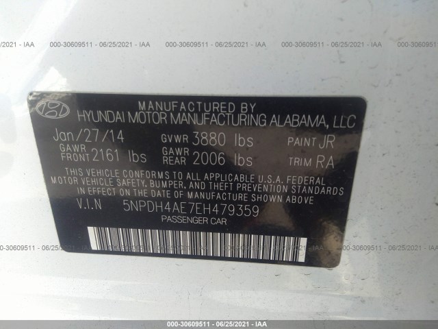 Photo 8 VIN: 5NPDH4AE7EH479359 - HYUNDAI ELANTRA 