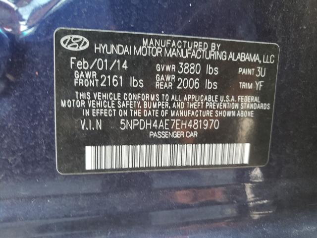 Photo 9 VIN: 5NPDH4AE7EH481970 - HYUNDAI ELANTRA SE 