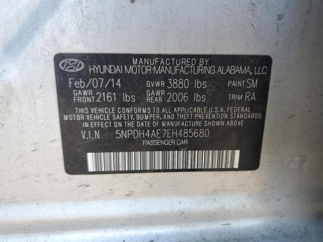 Photo 11 VIN: 5NPDH4AE7EH485680 - HYUNDAI ELANTRA SE 