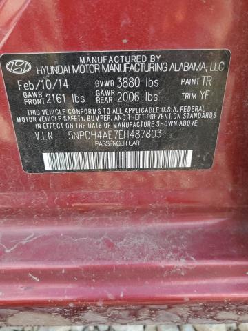 Photo 11 VIN: 5NPDH4AE7EH487803 - HYUNDAI ELANTRA SE 