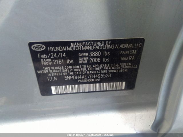 Photo 8 VIN: 5NPDH4AE7EH495528 - HYUNDAI ELANTRA 