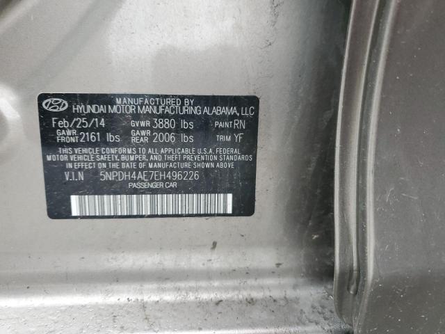 Photo 11 VIN: 5NPDH4AE7EH496226 - HYUNDAI ELANTRA 