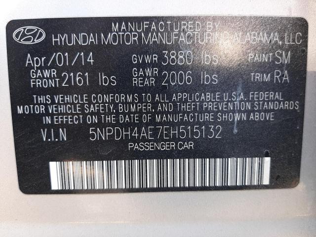 Photo 9 VIN: 5NPDH4AE7EH515132 - HYUNDAI ELANTRA SE 