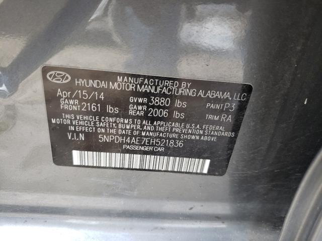 Photo 9 VIN: 5NPDH4AE7EH521836 - HYUNDAI ELANTRA SE 