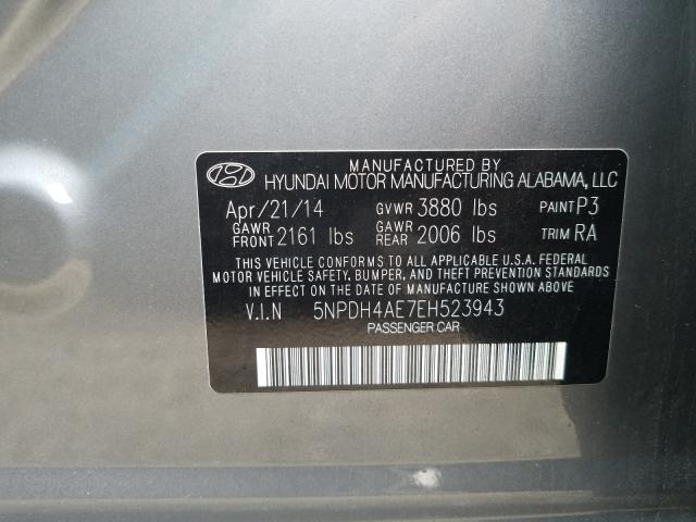 Photo 9 VIN: 5NPDH4AE7EH523943 - HYUNDAI ELANTRA SE 