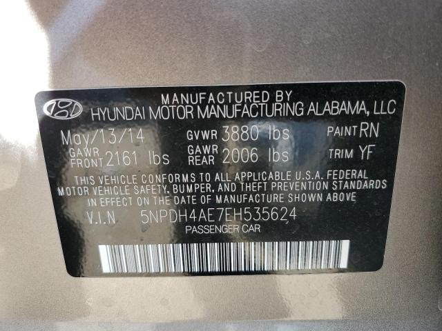 Photo 11 VIN: 5NPDH4AE7EH535624 - HYUNDAI ELANTRA SE 