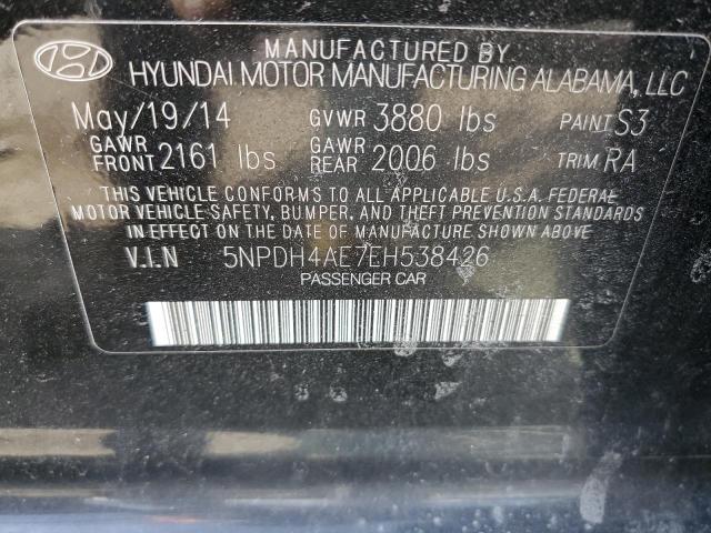 Photo 12 VIN: 5NPDH4AE7EH538426 - HYUNDAI ELANTRA SE 