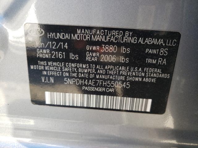 Photo 9 VIN: 5NPDH4AE7FH550545 - HYUNDAI ELANTRA SE 