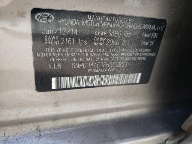 Photo 9 VIN: 5NPDH4AE7FH550853 - HYUNDAI ELANTRA SE 