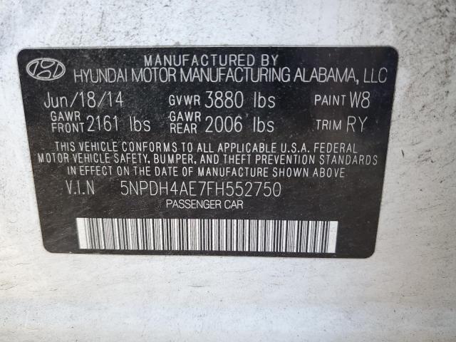 Photo 11 VIN: 5NPDH4AE7FH552750 - HYUNDAI ELANTRA 