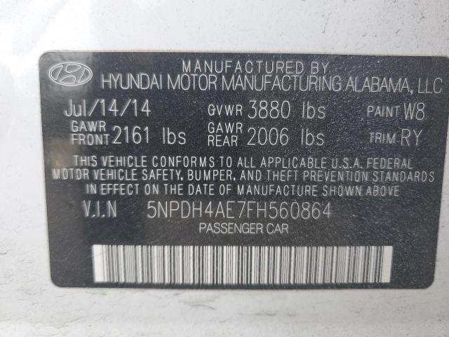 Photo 12 VIN: 5NPDH4AE7FH560864 - HYUNDAI ELANTRA 