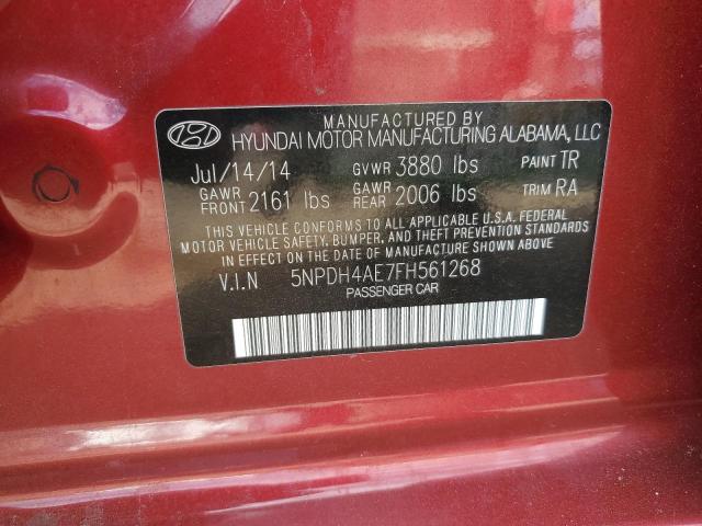 Photo 11 VIN: 5NPDH4AE7FH561268 - HYUNDAI ELANTRA SE 