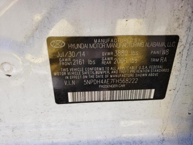 Photo 11 VIN: 5NPDH4AE7FH568222 - HYUNDAI ELANTRA SE 