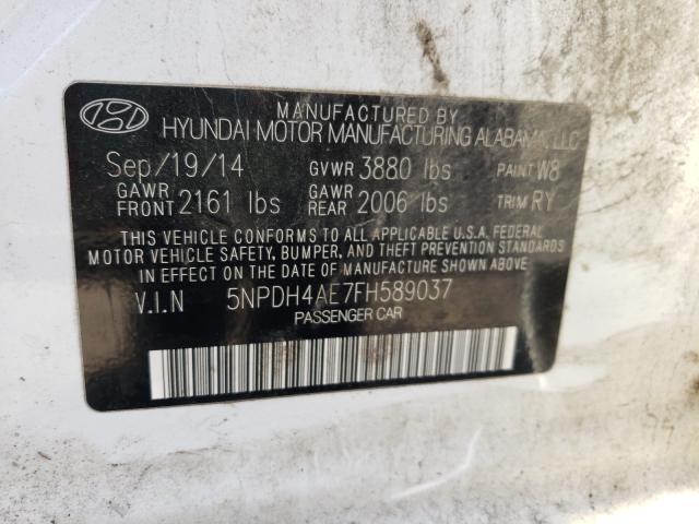 Photo 9 VIN: 5NPDH4AE7FH589037 - HYUNDAI ELANTRA SE 