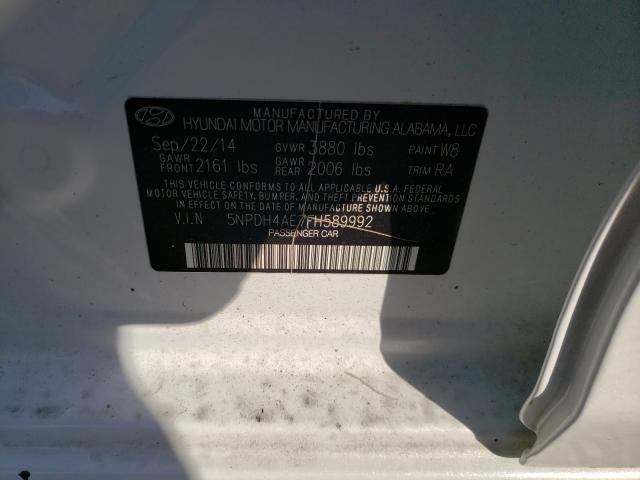 Photo 9 VIN: 5NPDH4AE7FH589992 - HYUNDAI ELANTRA SE 