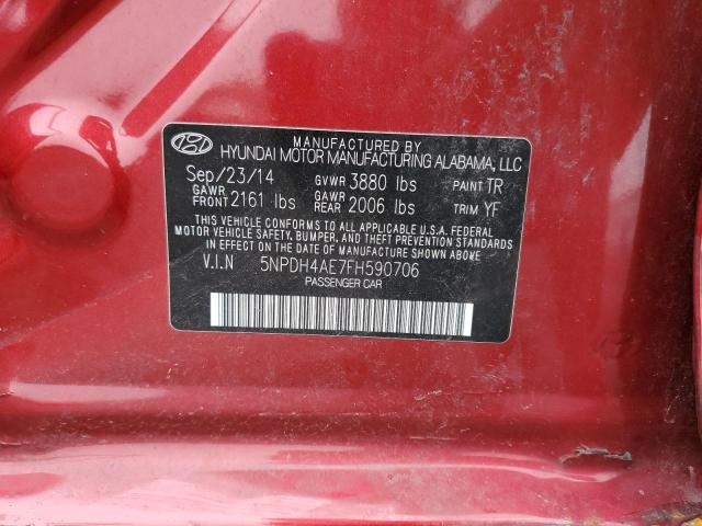 Photo 9 VIN: 5NPDH4AE7FH590706 - HYUNDAI ELANTRA SE 