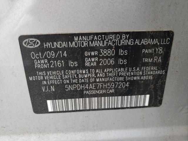 Photo 11 VIN: 5NPDH4AE7FH597204 - HYUNDAI ELANTRA SE 