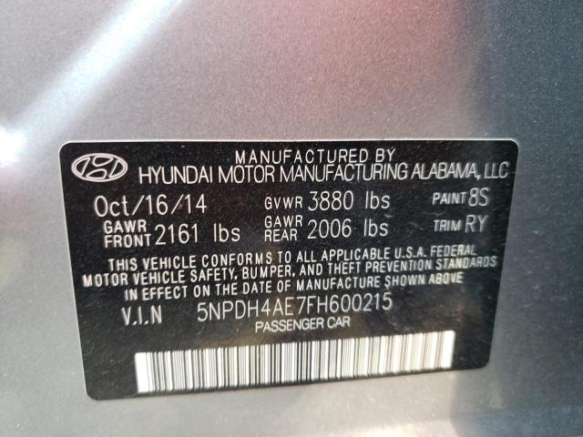 Photo 9 VIN: 5NPDH4AE7FH600215 - HYUNDAI ELANTRA SE 