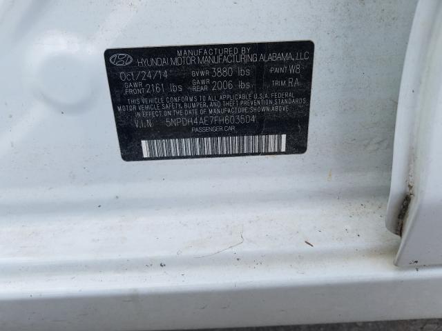 Photo 9 VIN: 5NPDH4AE7FH603504 - HYUNDAI ELANTRA SE 