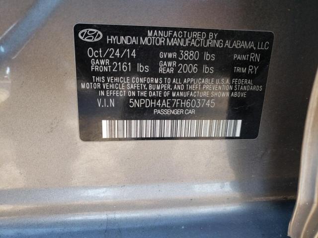 Photo 9 VIN: 5NPDH4AE7FH603745 - HYUNDAI ELANTRA SE 