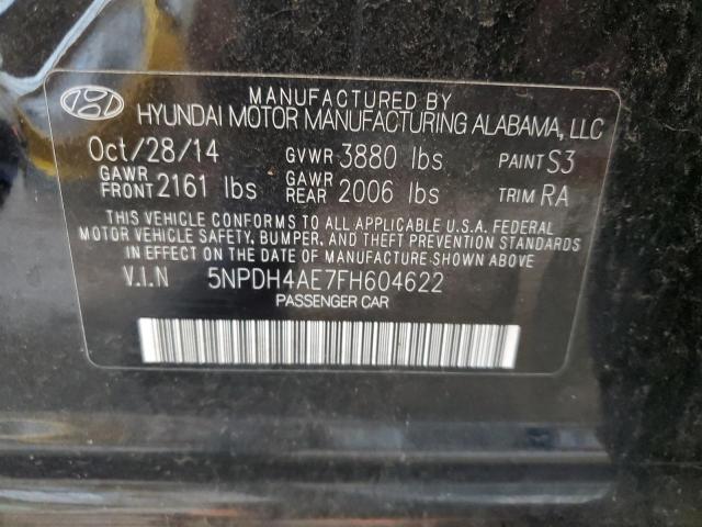 Photo 12 VIN: 5NPDH4AE7FH604622 - HYUNDAI ELANTRA 