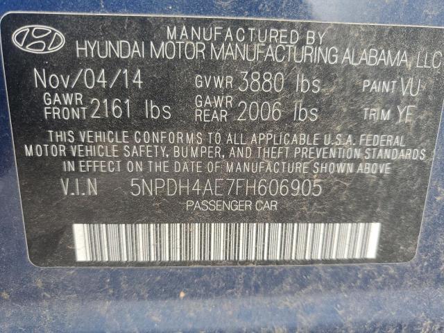 Photo 11 VIN: 5NPDH4AE7FH606905 - HYUNDAI ELANTRA 