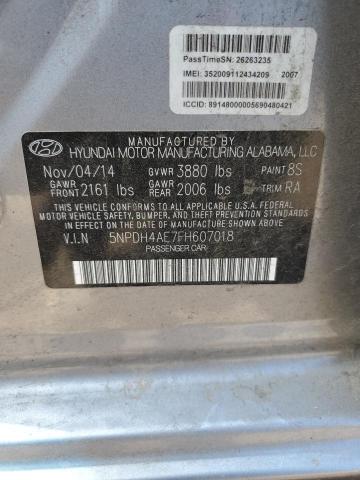 Photo 12 VIN: 5NPDH4AE7FH607018 - HYUNDAI ELANTRA SE 