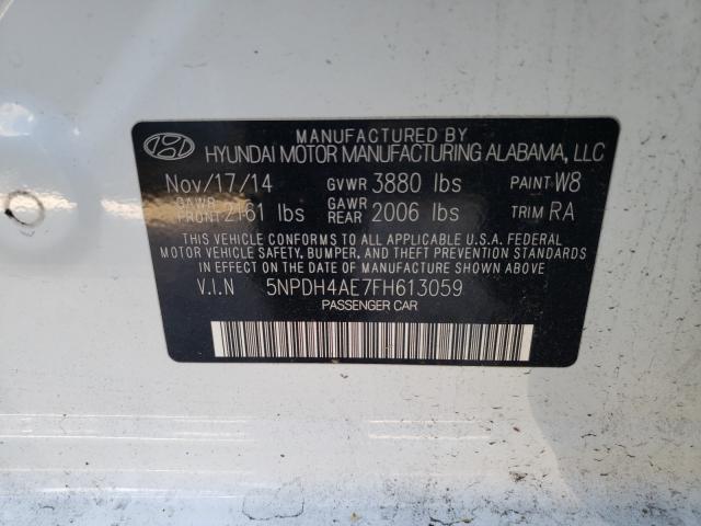 Photo 9 VIN: 5NPDH4AE7FH613059 - HYUNDAI ELANTRA SE 