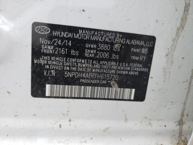 Photo 9 VIN: 5NPDH4AE7FH615720 - HYUNDAI ELANTRA SE 