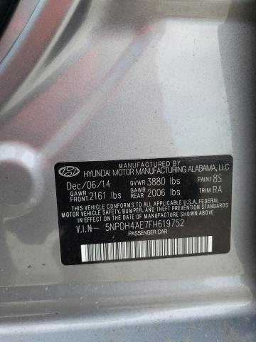 Photo 11 VIN: 5NPDH4AE7FH619752 - HYUNDAI ELANTRA 