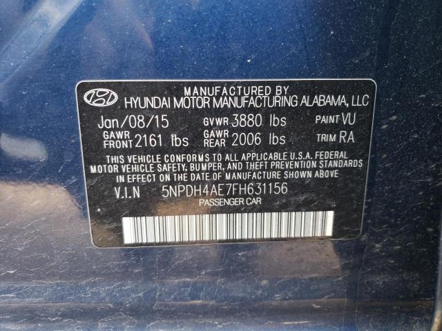 Photo 11 VIN: 5NPDH4AE7FH631156 - HYUNDAI ELANTRA SE 