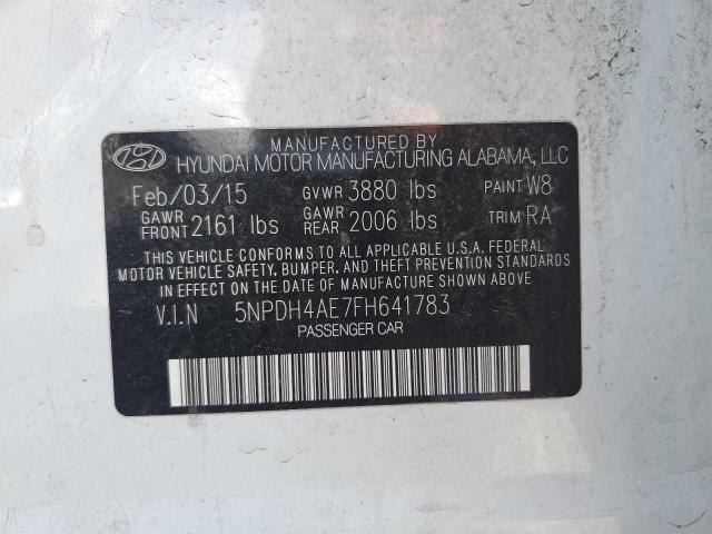 Photo 9 VIN: 5NPDH4AE7FH641783 - HYUNDAI ELANTRA SE 