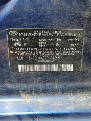 Photo 11 VIN: 5NPDH4AE7FH642951 - HYUNDAI ELANTRA SE 