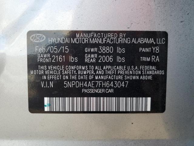 Photo 12 VIN: 5NPDH4AE7FH643047 - HYUNDAI ELANTRA SE 