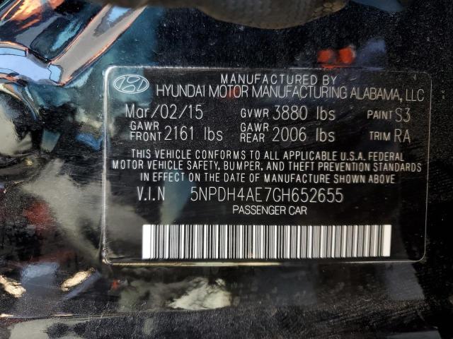 Photo 9 VIN: 5NPDH4AE7GH652655 - HYUNDAI ELANTRA SE 