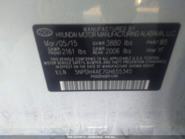 Photo 8 VIN: 5NPDH4AE7GH655345 - HYUNDAI ELANTRA 