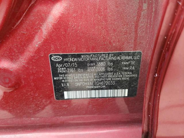 Photo 9 VIN: 5NPDH4AE7GH672033 - HYUNDAI ELANTRA SE 