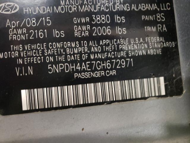 Photo 9 VIN: 5NPDH4AE7GH672971 - HYUNDAI ELANTRA SE 