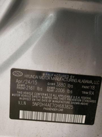 Photo 11 VIN: 5NPDH4AE7GH683825 - HYUNDAI ELANTRA SE 