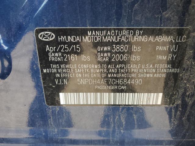 Photo 11 VIN: 5NPDH4AE7GH684490 - HYUNDAI ELANTRA 